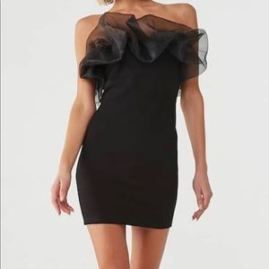 Organza Ruffle Tube Dress